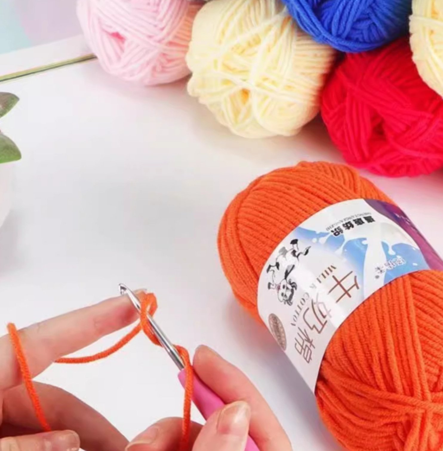 Milk cotton 5ply yarn - Image 2